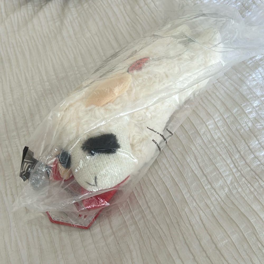DOG TOY, 12” LAMB CHOP NEW